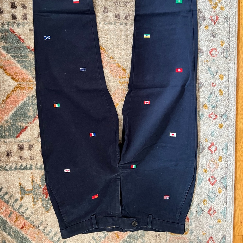 Brooks Brothers country flag pants